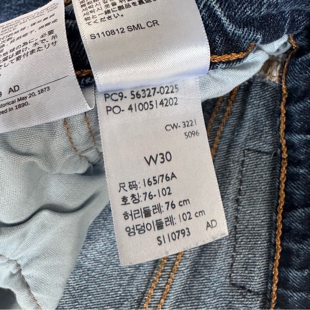 Levi's 501 Cutoff Shorts Button Fly - size 30 - Picture 5 of 5